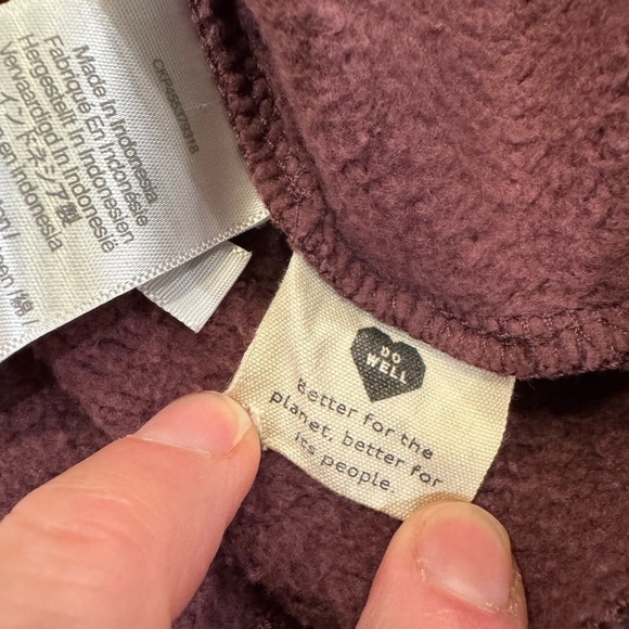 Madewell Cotton Blend Boxy Henley Sweatshirt Lounge / Medium - Picture 8 of 11